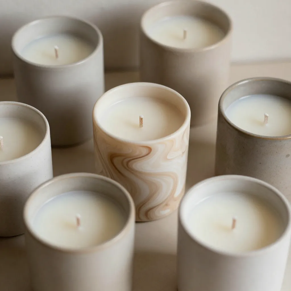 Artistic candle arrangement